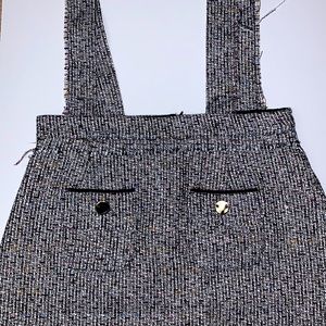 (L) Woven Skirt with Suspenders